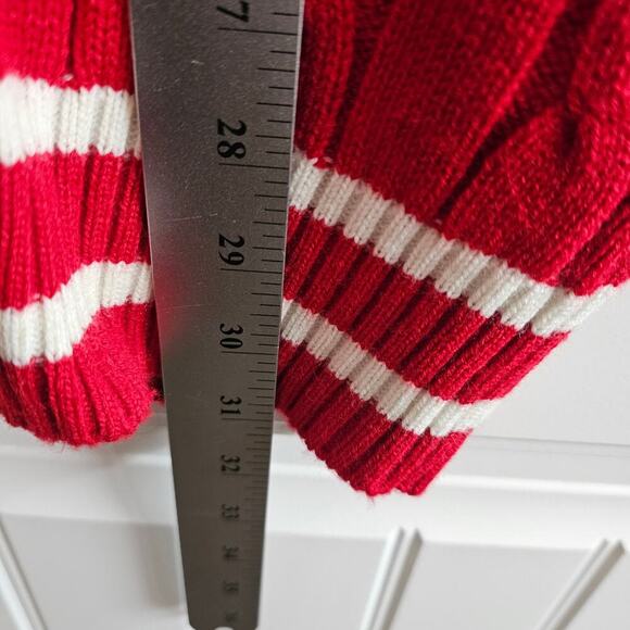 Vintage Blue Ocean Sweater Vest Mens 2XL 90s Red Stripped Preppy Academia Retro - Picture 7 of 8
